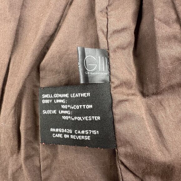 Brown Leather Moto Racing Biker Jacket Womens Small Full Zip Quilted Butter Soft - Picture 12 of 13